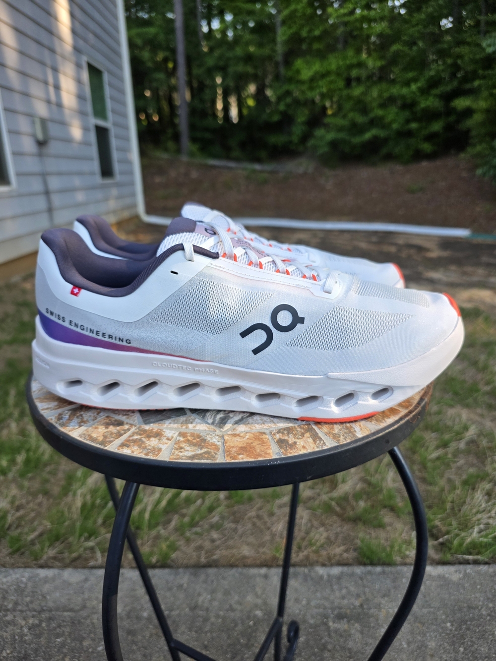 On Cloudsurfer Next 3ME30020256 White/Flame Running Shoes Men Size 12.5 Worn 3x